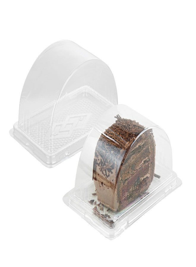 Restaurantware صناديق كعكة اللف 13 أونصة من رستورانت وير، 100 حاوية كعكة سويسرية قابلة للتصرف - مع أغطية، نصف دائرة، حاويات حلوى بلاستيكية شفافة، لكرات اليقطين، شرائح الفطائر، أو المعجنات - Image 2