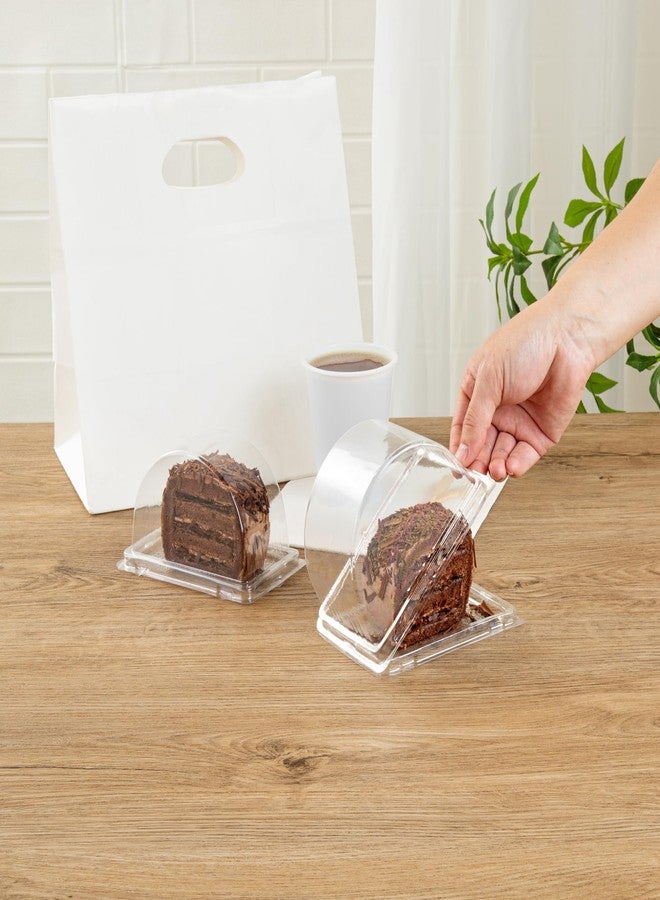 Restaurantware صناديق كعكة اللف 13 أونصة من رستورانت وير، 100 حاوية كعكة سويسرية قابلة للتصرف - مع أغطية، نصف دائرة، حاويات حلوى بلاستيكية شفافة، لكرات اليقطين، شرائح الفطائر، أو المعجنات - Image 5