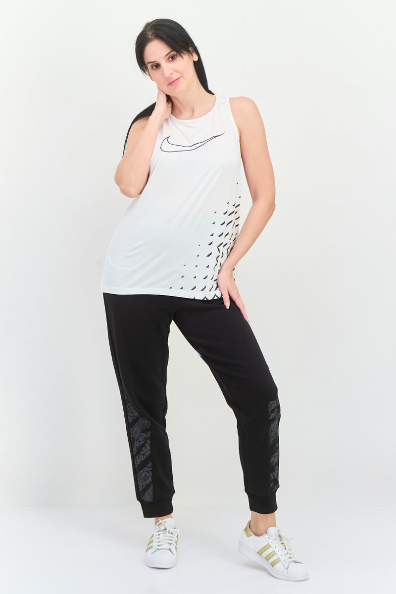 Nike تي شيرت تدريب بلا أكمام للنساء، أبيض - Image 2
