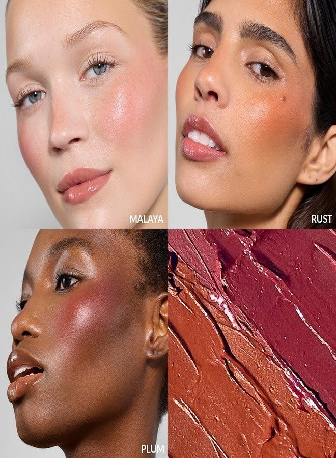 REFY Cream Blush Cherry – Deep Burgundy Red with Warm Tones, Creamy Buildable Flush with Natural Dewy Finish, 0.05 oz / 1.5 g - Image 4