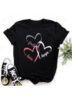 Generic 2024 Spring Summer Love Print Tee Pink  - Image 4