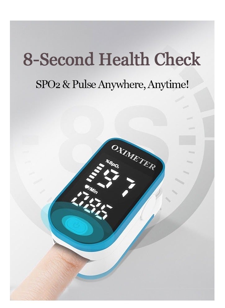 أوجا مقياس التأكسج النبضي | مقياس التأكسج النبضي للإصبع، شاشة LED محمولة لمراقبة معدل ضربات القلب وتشبع الأكسجين في الدم | صغير الحجم وخفيف الوزن - Image 2