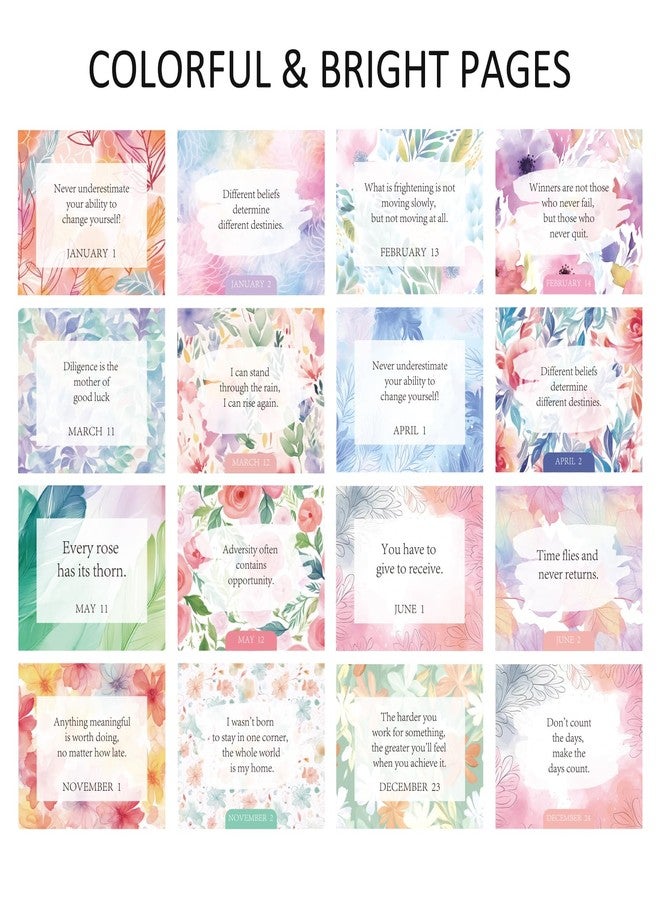 emmoolife Daily Flip Calendar with Inspirational Quotes - Motivational Perpetual Calendar Desk Office Home Decor for Women, Gifts Desk Accessories for Girls Positive Affirmations - Image 2
