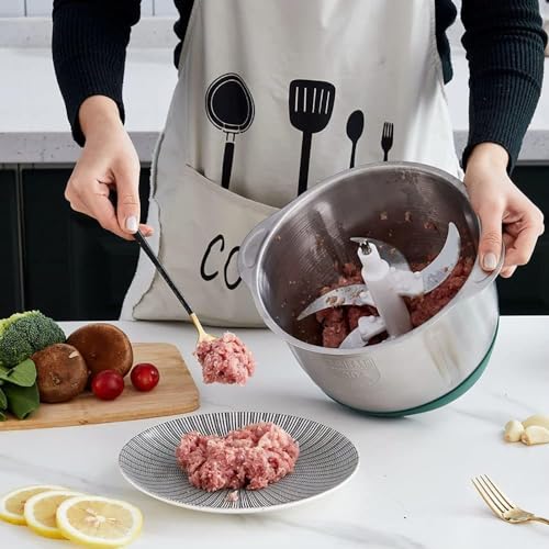 JUGTE Electric Chopper with 2L Stainless Steel Container 300W Meat Grinder Multi Chopper for Fruit Vegetables Meat Nuts Baby Food Upgrade (Electric Chopper 2 LTR) - Image 5