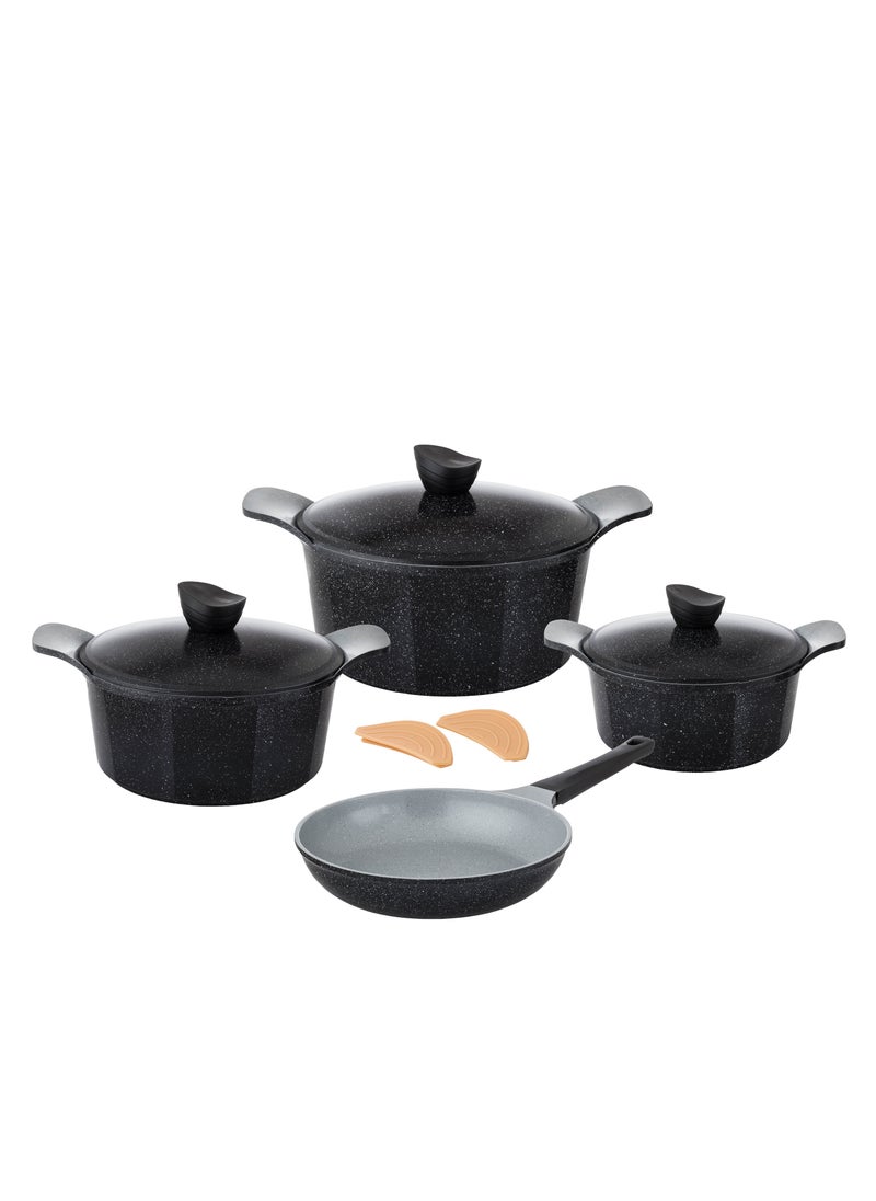 LAHOYA - 9-piece cookware set made of high-quality granite with Korean materials and specifications and Saudi industry - Image 1