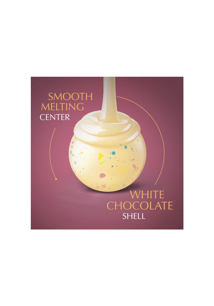 Lindt LINDOR Birthday Cake White Chocolate Truffles White Chocolate Candy with Smooth Melting Truffle Center 85 oz - Image 5