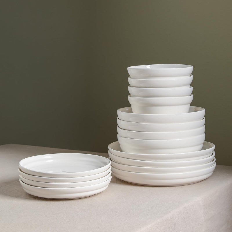 Stone Lain Virtuo 4Piece Salad Plate Set Porcelain White - Image 4