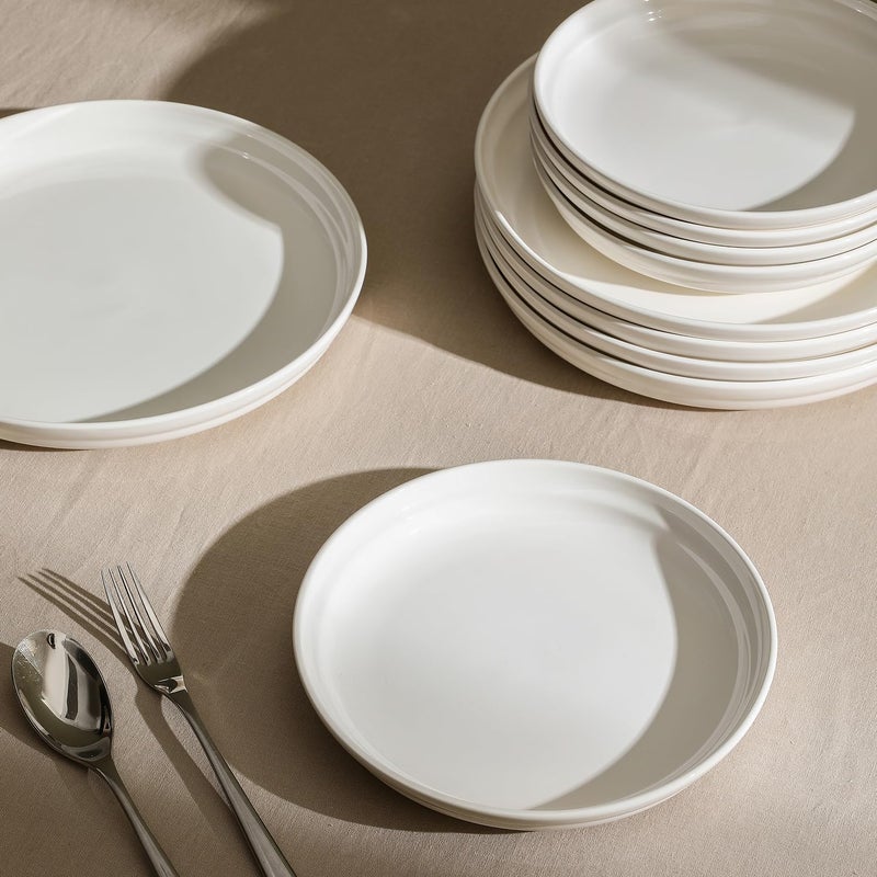 Stone Lain Virtuo 4Piece Salad Plate Set Porcelain White - Image 2