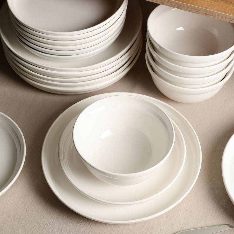 Stone Lain Virtuo 4Piece Salad Plate Set Porcelain White - Image 5