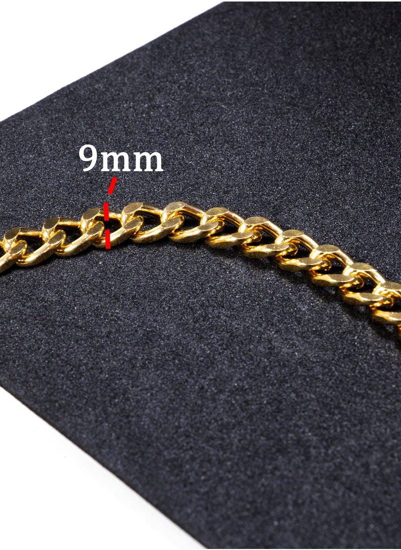 Generic 20m Heavy-Duty Gold-Plated Curb Chain, 9mm Wide - Ideal for Bag Straps, Jewelry Making, and DIY Crafts  - Image 3