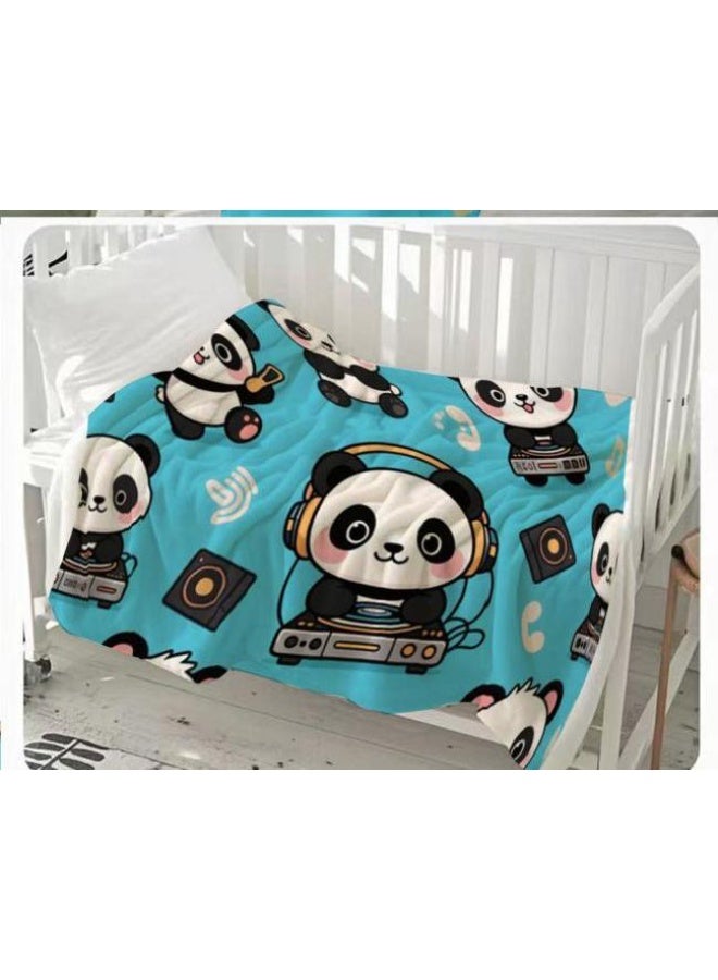 عام بطانية رقيقة من الفانيلا الكرتونية للأطفال والرضع (دافئة ومريحة، ومناسبة للنوم والألعاب) 70 سم * 100 سم - Image 2