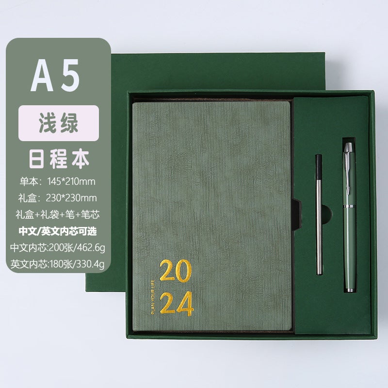 2024 Calendar Year Plan Book A5 Business Notebook Week Plan 365 Days Calendar Year Time Management Book - Image 1