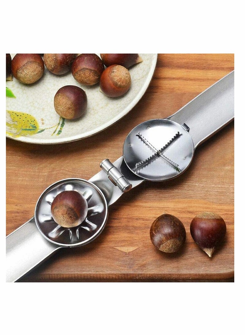 KASTWAVE Nutcracker Chestnut Clip, Nut Cracker Sheller Walnut Pliers, 304 Stainless Steel Chestnut Opener, Multifunctional Kitchen Tools for Dried Fruit  - Image 2