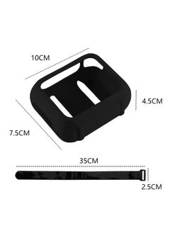 Generic Silicone Case Protective Cover with Speaker Mount Strap Portable Speaker Case Shockproof Speaker Cover for JBL Go 4 BT Speaker-Black  - Image 2