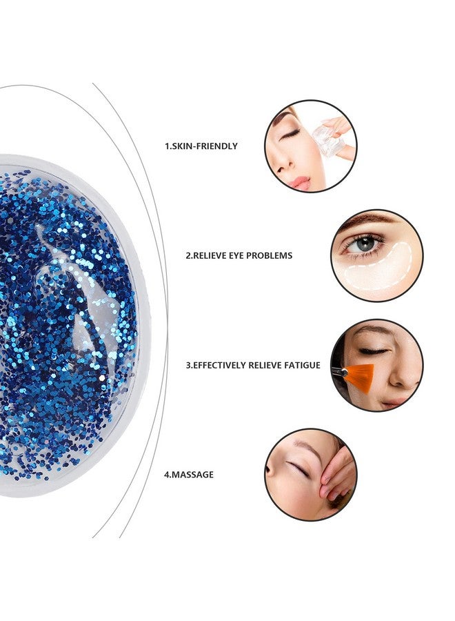 Brrnoo Eye Gel Ice Pack Reusable Gel Eye Eye Cooling Pad Hot Cold Eye Patch Under Eye Patches To Relieve Tired Eyes Dark Circles(Blue) - Image 2