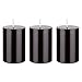 MEGA CANDLES Mega Candles 3 pcs Unscented Black Round Pillar Candle, Hand Poured Premium Wax Candles 2 Inch x 3 Inch, - Image 2