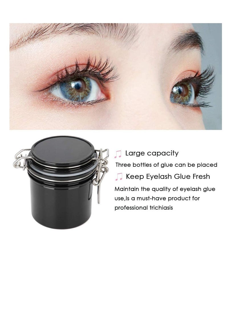 Excefore - Eyelash Glue Storage Tank, Activated Carbon Sealed Leak-proof Jar Container for Lash Extension Extension, Grafting Eyelash Supplies - Image 1