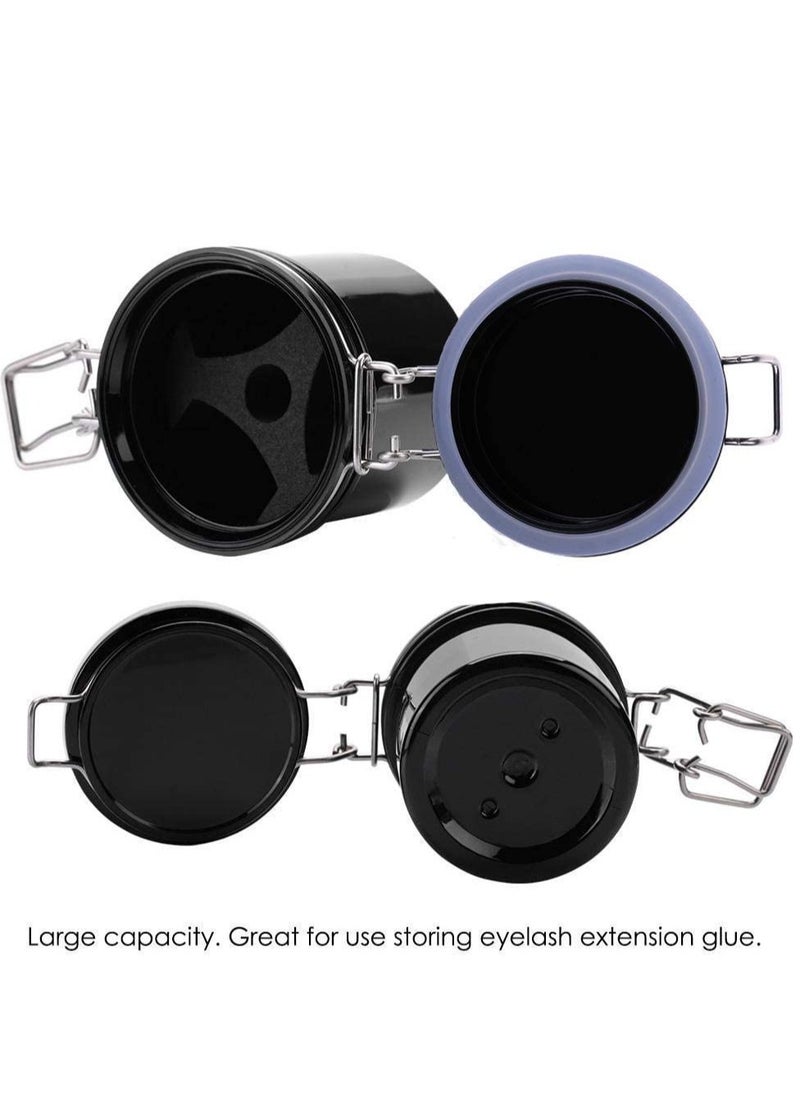 Excefore - Eyelash Glue Storage Tank, Activated Carbon Sealed Leak-proof Jar Container for Lash Extension Extension, Grafting Eyelash Supplies - Image 1