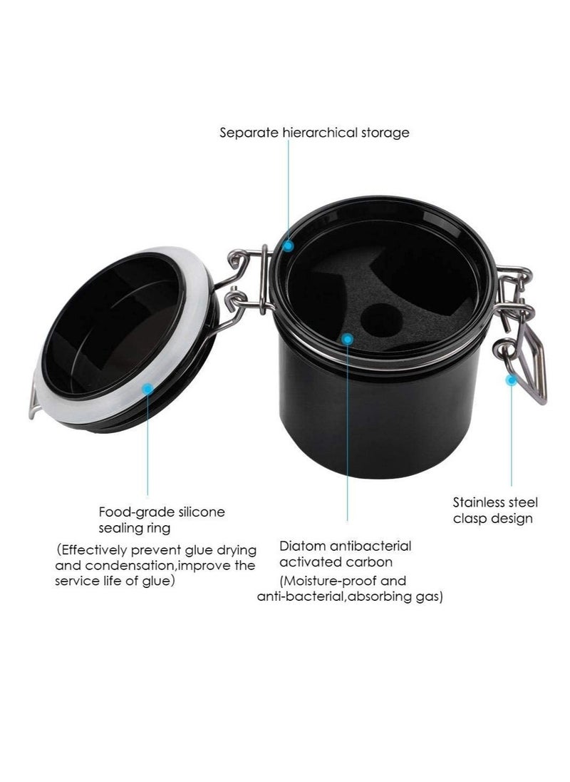 Excefore - Eyelash Glue Storage Tank, Activated Carbon Sealed Leak-proof Jar Container for Lash Extension Extension, Grafting Eyelash Supplies - Image 1