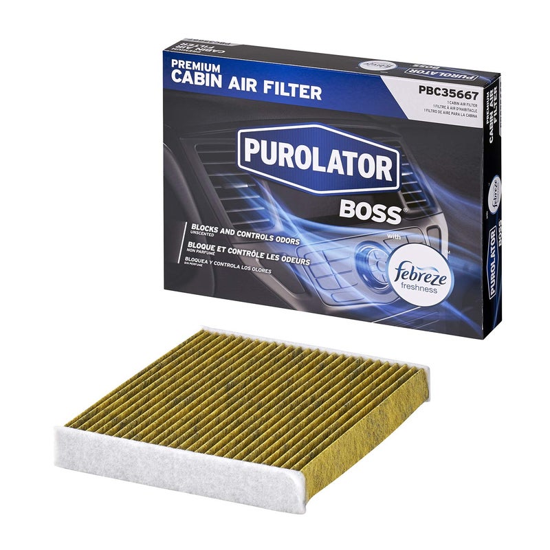 Purolator PBC35667 PurolatorBOSS Automotive Cabin Air Filter with Febreze  Activated Carbon Car  Truck Passenger Compartment OEM Filter Replacement for Toyota RAV4 Camry Corolla and more