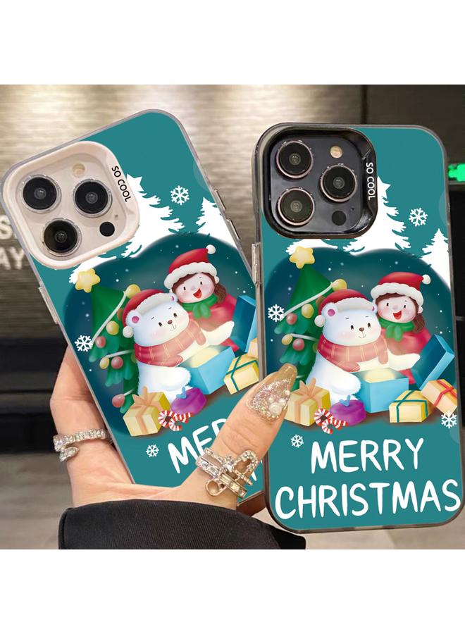 S-TOP Case For iPhone 15 Christmas Series PC Full Coverage Pattern Phone Case - Image 5