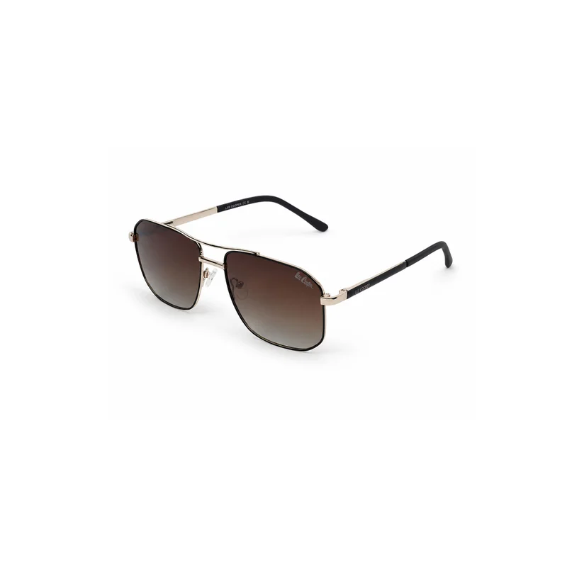 1.1 Polarized Sunglasses Gold Frame Gradient Brown Mirror Lens 54mm  - LCU10118C1