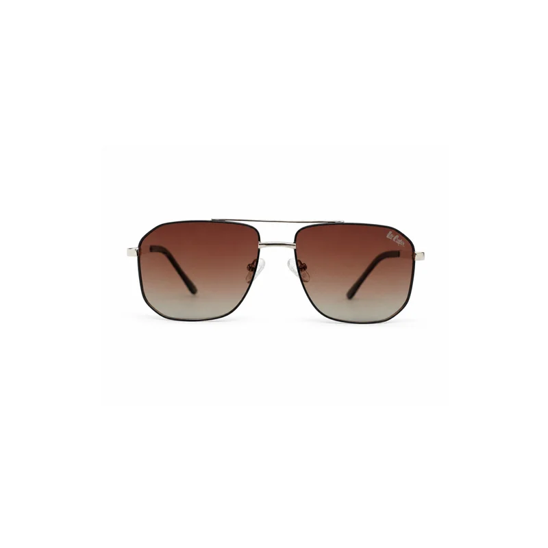 Lee Cooper  1.1 Polarized Sunglasses Gold Frame Gradient Brown Mirror Lens 54mm  - LCU10118C1 for Men | Best Price UAE