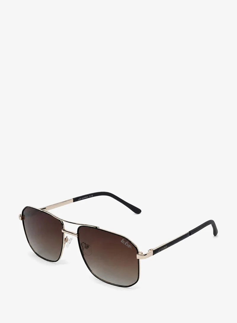 1.1 Polarized Sunglasses Gold Frame Gradient Brown Mirror Lens 54mm  - LCU10118C1