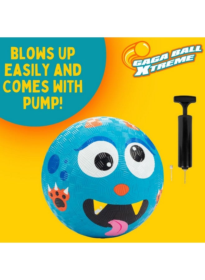 SCS Direct Gaga Ball 5 Inch Playground Balls with Air Pump (4 pk, Monsters)- Durable Rubber Balls Official Size for Dodgeball & Handball - Great for Outside Play, 4 Square & Game to Play at Kids Birthday Parties - Image 3