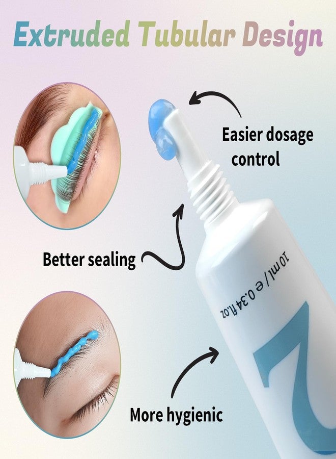 PERMANIA مجموعة رفع الرموش الكورية من PERMANIA، تصميم أنبوب سهل التطبيق لمجموعة تثبيت الحواجب، للحصول على نتائج طبيعية ورفع وتجعيد فوري مع تعليمات مفصلة (مع بلسم الغراء) - Image 3