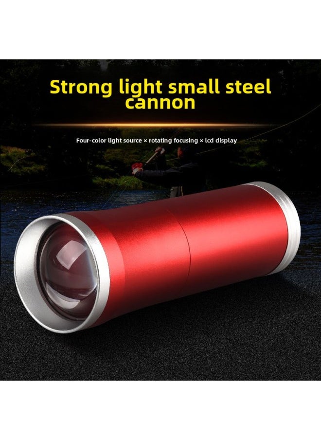 Generic - Beijing Vertex Strong Night Fishing Lamp High Power Type-c Charging Fishing Special Purple Scorpion Lamp Strong Light Flashlight-Color:15-watt Four-light Source Standard Hose Tripod Bracket: More Than 8 Hours Of Battery Life - Image 1