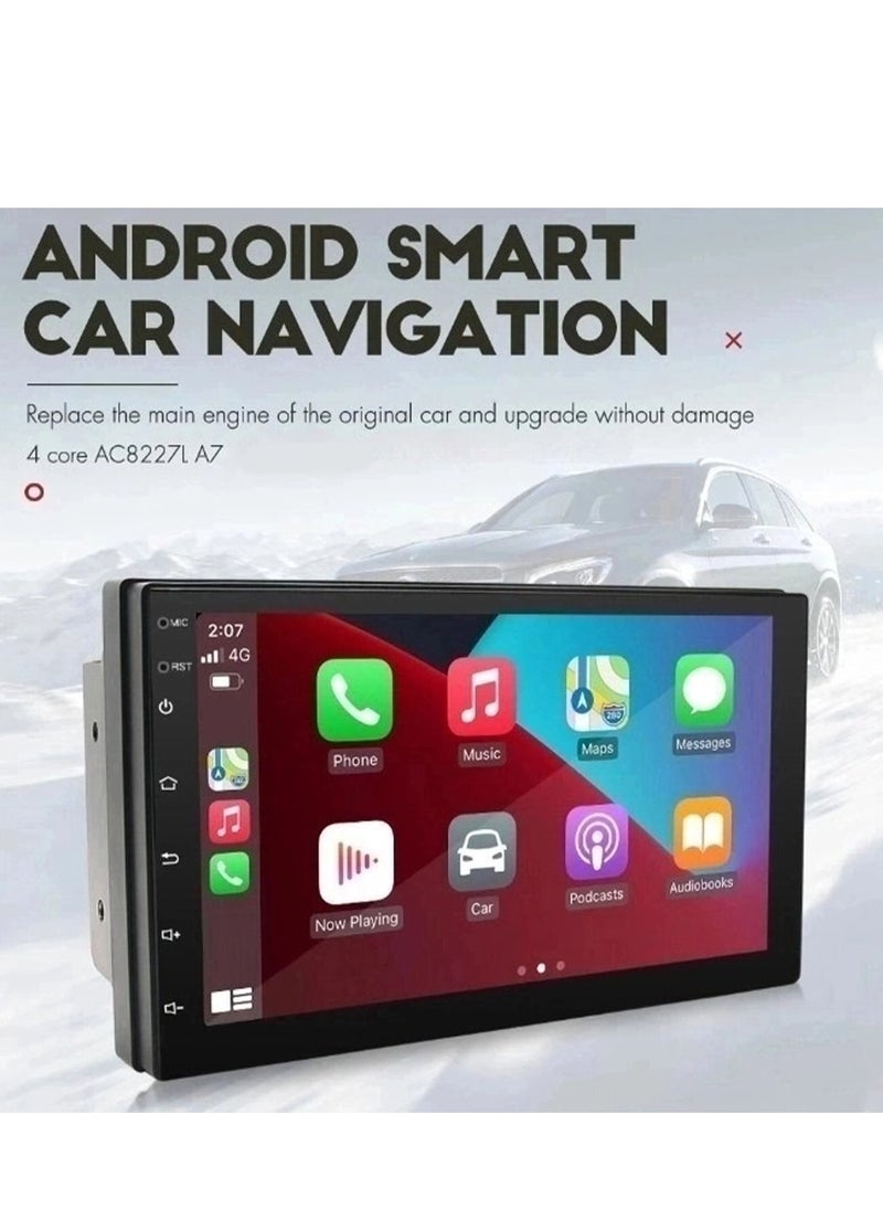 Furtey - 7 Inch Car Bluetooth Stereo Receiver , MP5 Player , PND car navigation , FM Radio , Touch Screen Support Carplay , GPS Navigation , 1+16GB , Support Android and iPhones , Reverse Image - Image 1