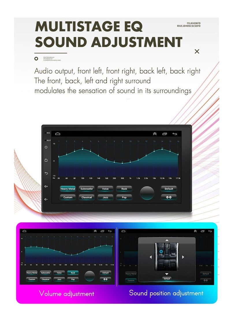 Furtey - 7 Inch Car Bluetooth Stereo Receiver , MP5 Player , PND car navigation , FM Radio , Touch Screen Support Carplay , GPS Navigation , 1+16GB , Support Android and iPhones , Reverse Image - Image 1