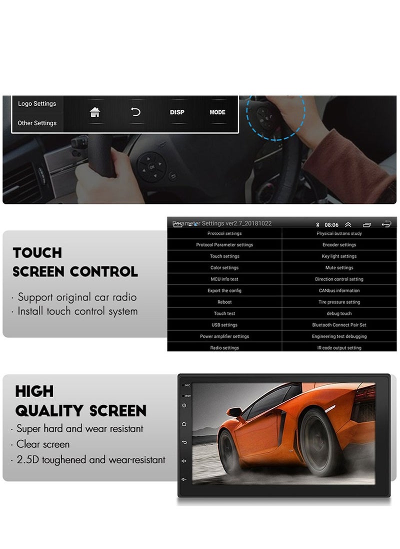Furtey - 7 Inch Car Bluetooth Stereo Receiver , MP5 Player , PND car navigation , FM Radio , Touch Screen Support Carplay , GPS Navigation , 1+16GB , Support Android and iPhones , Reverse Image - Image 1