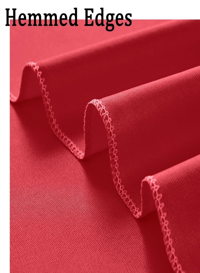 NSSONBEN 20ft x 10ft Wrinkle Free Red Backdrop Curtains for Parties, 4 Panels 5x10ft Silky Polyester Photo Backdrop Drapes for Birthday Wedding Christmas Party Photography Background Stand - Image 3