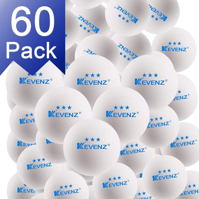 KEVENZ كرات بينغ بونغ KEVENZ 3 نجوم، 60، 120 أو 12 عبوة كرات تنس طاولة متقدمة، كرات بينغ بونغ خارجية بالجملة - Image 4