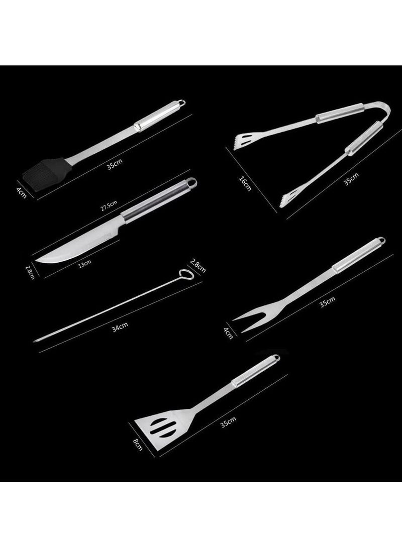 بلومنغ تايم طقم أدوات شواء من الفولاذ المقاوم للصدأ 9 قطع فضي / أسود - Image 4