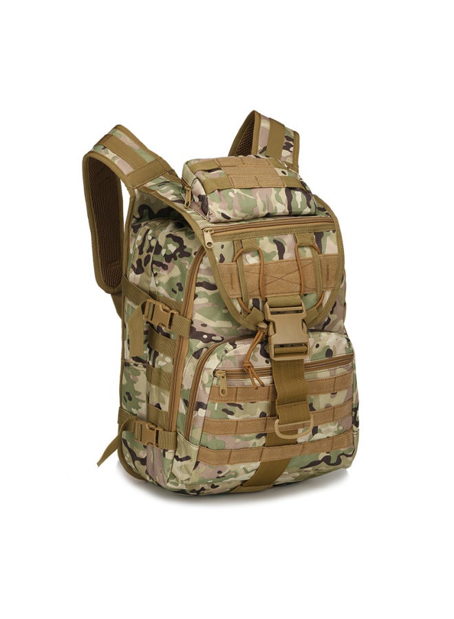 Generic Outdoor Tactical Backpack Waterproof Mountaineering Bag Hiking Camouflage Backpack Men's X7 Swordfish Bag Wear-resistant Backpack-Color:CP-Capacity:36-55L  - Image 1