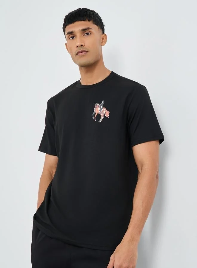 Take Two Graphic Print Round Neck Short Sleeve T-Shirt