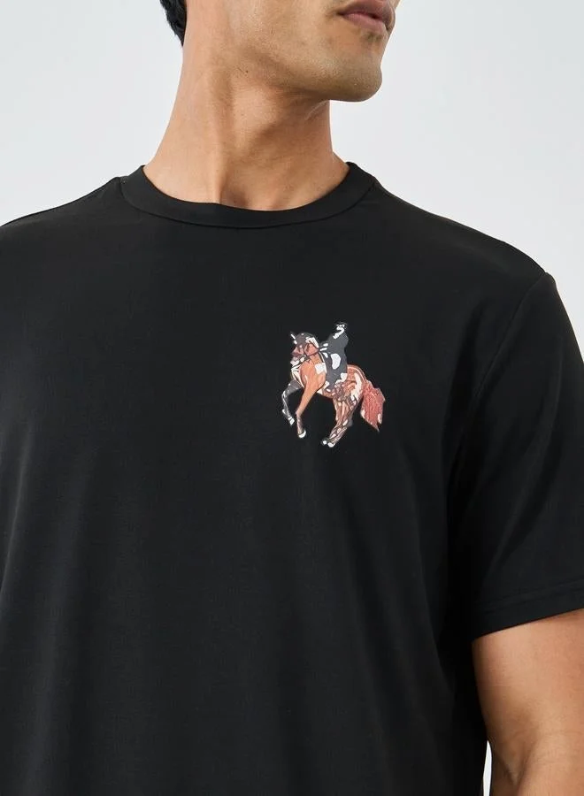 Take Two Graphic Print Round Neck Short Sleeve T-Shirt