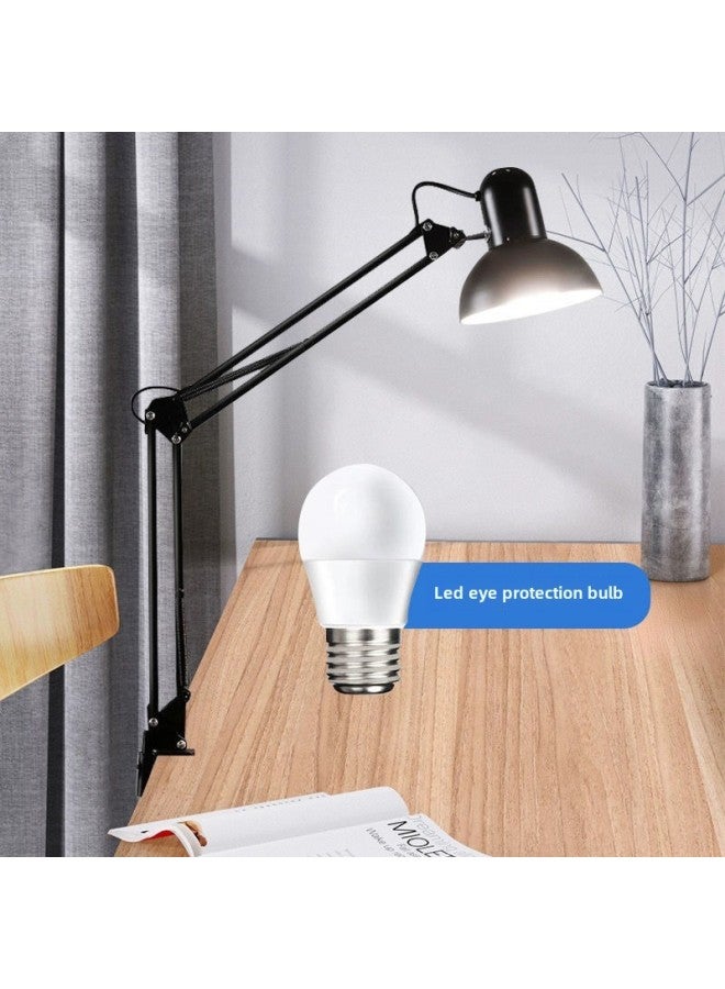 Generic Nail Beauty Eyelash Special Desktop Table Lamp Long Arm Folding Dormitory Student Eye Protection Work Lamp Nail Photography Light-Color:Versatile Black Long Arm + Clip - No Flicker 9w Three-color Dimming Office Study Color Adjustment Hot Sale  - Image 1