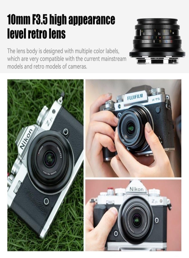 7artisans 10mm F3.5 Ultra Wide Angle APS-C Mirrorless Cameras Lens for Sony E-Mount,Great for Vlogging & Selfies,Compact & Lightweight,for Video,Travel - Image 3