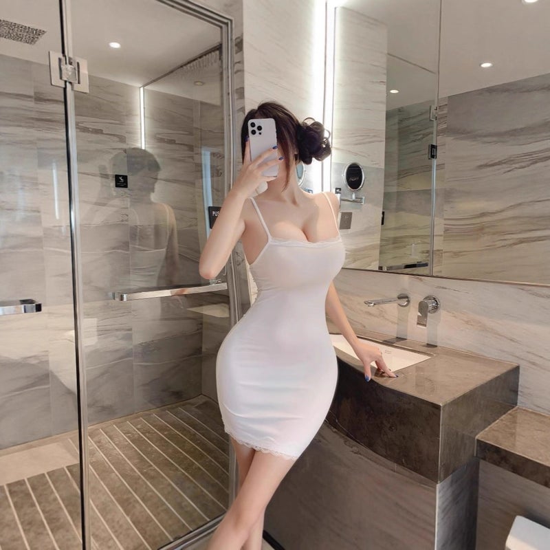 Milad Ka Dashiain Style Sexy Spaghetti Strap Bodycon Mini Dress - Image 4