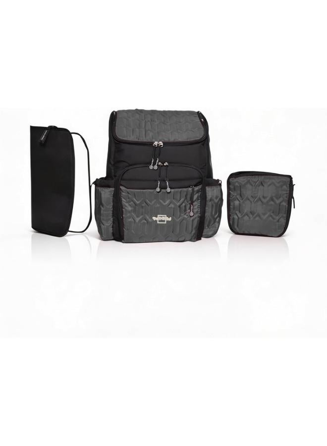 Petit Bebe Allure Baby Diaper Bag - Grey - Image 4