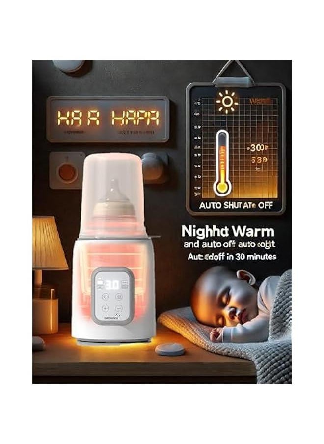 Gonice Bottle Warmer, 8-in-1 Fast Baby Milk Warmer with Timer for Breastmilk or Formula, Accurate Temperature Control, with Defrost, Sterili-zing, Keep, Heat Baby Food Jars Function  - Image 4