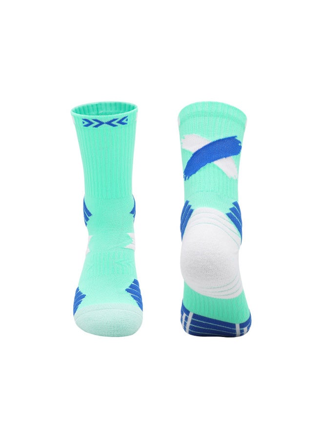Customized Professional Basketball Socks, Running Socks, Cycling Towel Bottom Cotton Mid-calf Embroidered Jacquard Logo Pattern Sports Socks
