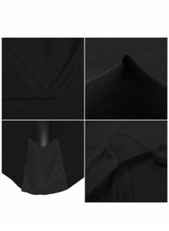 HomarKet Spandex Tablecloth , 305*76*76CM Washable and Wrinkle Resistant Stretch Rectangular Fitted Patio Table Cover for Event, Wedding, Banquet & Parties (10FT,Black)  - Image 5