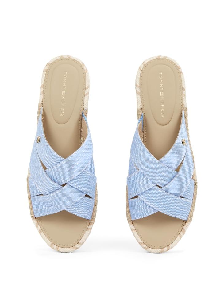 TOMMY HILFIGER - CHAMBRAY ESPADRILLE MULES - Image 1