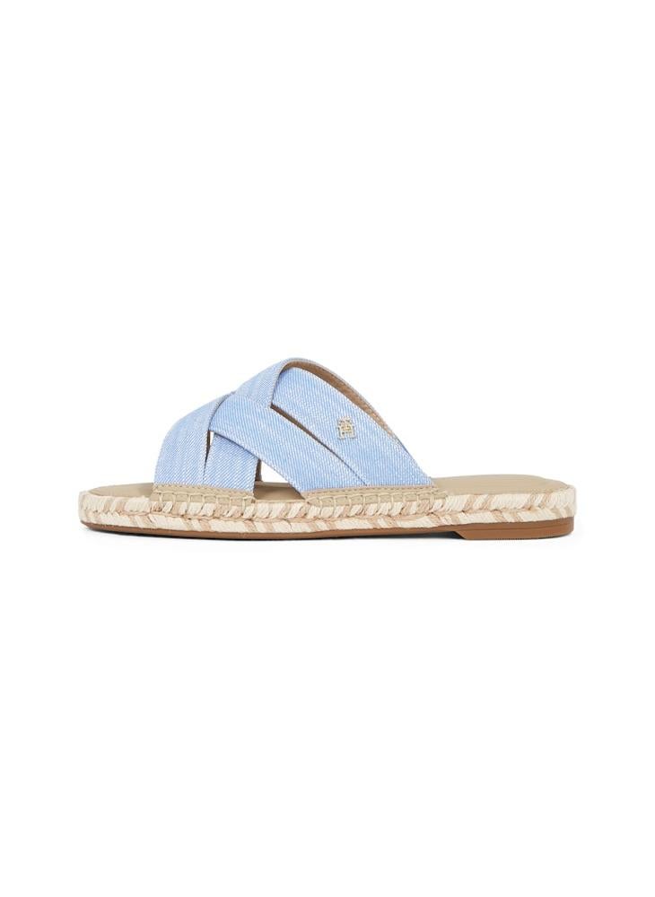 TOMMY HILFIGER - CHAMBRAY ESPADRILLE MULES - Image 1