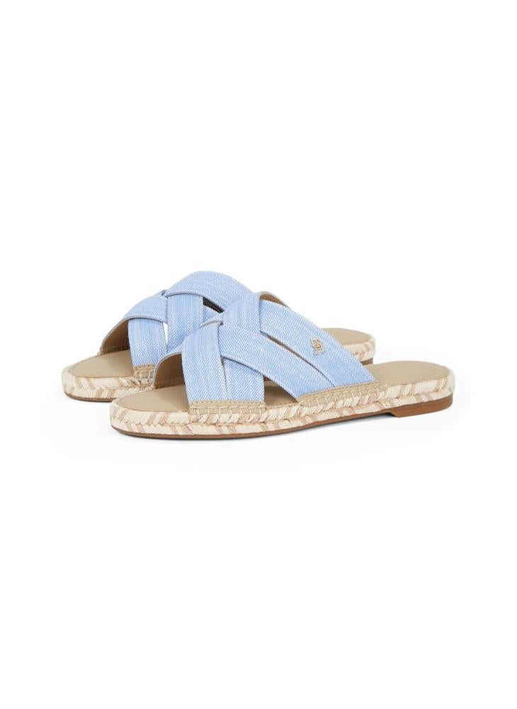TOMMY HILFIGER - CHAMBRAY ESPADRILLE MULES - Image 1